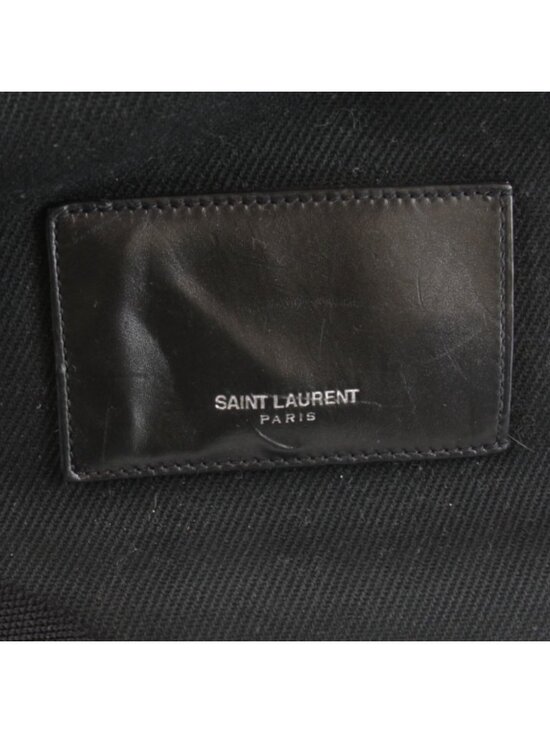 Saint Laurent Yves Studded Backpack Cotton Canvas Black main image 10
